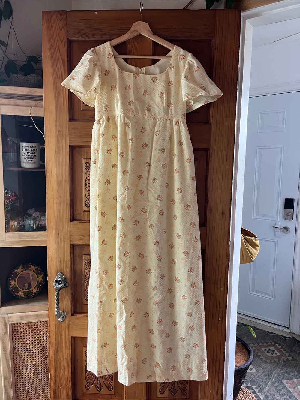 Light Yellow Floral Maxi Dress